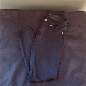 7 for all Mankind black faux suede sz24 jeans